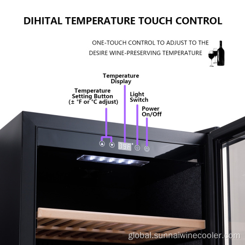 Freestanding Wine Refrigerator Low Energy Consumption Freestanding Door Wine Cooler Fridge Factory